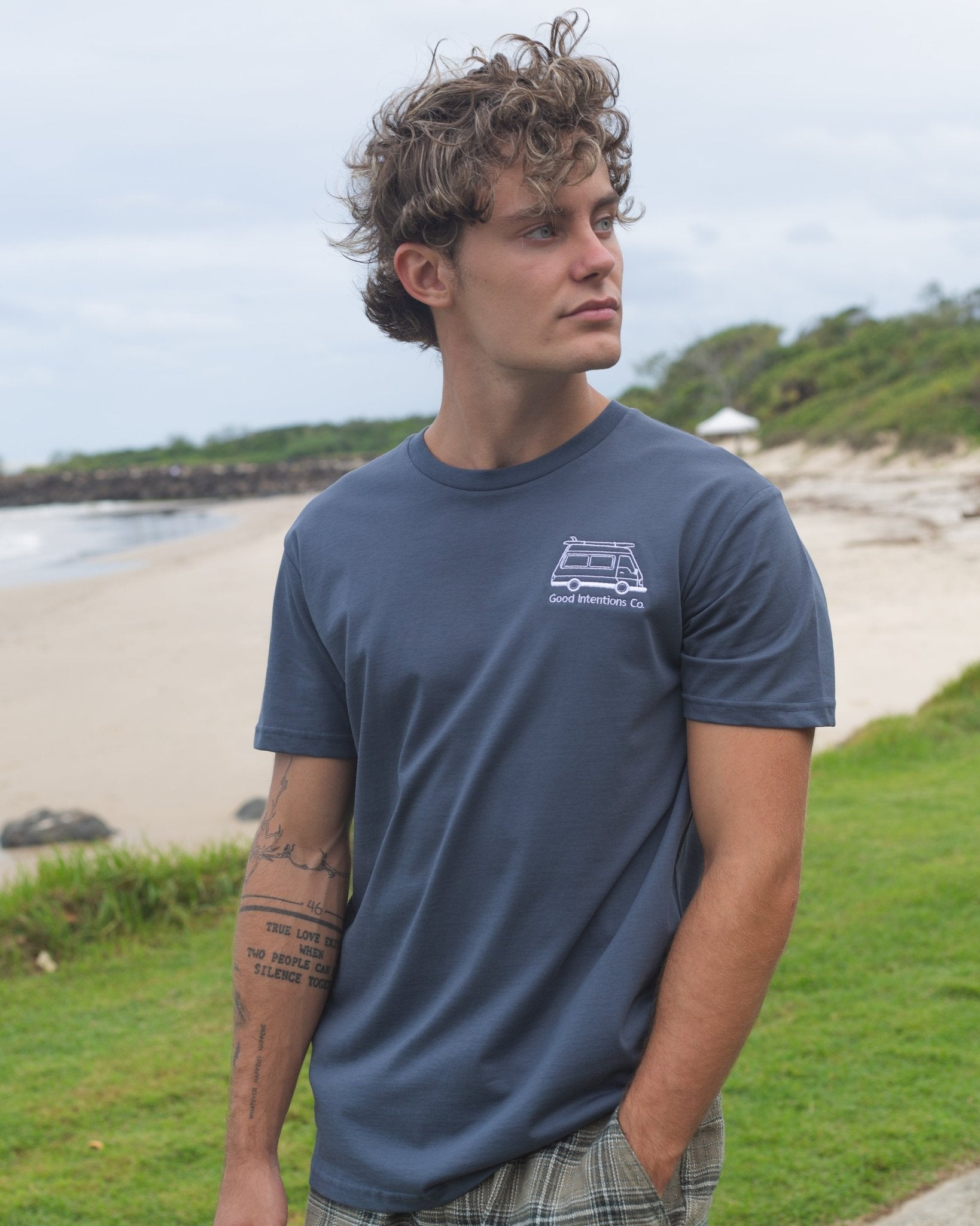 Essential Tee | Easy Living | Ocean Blue - Good Intentions Co.