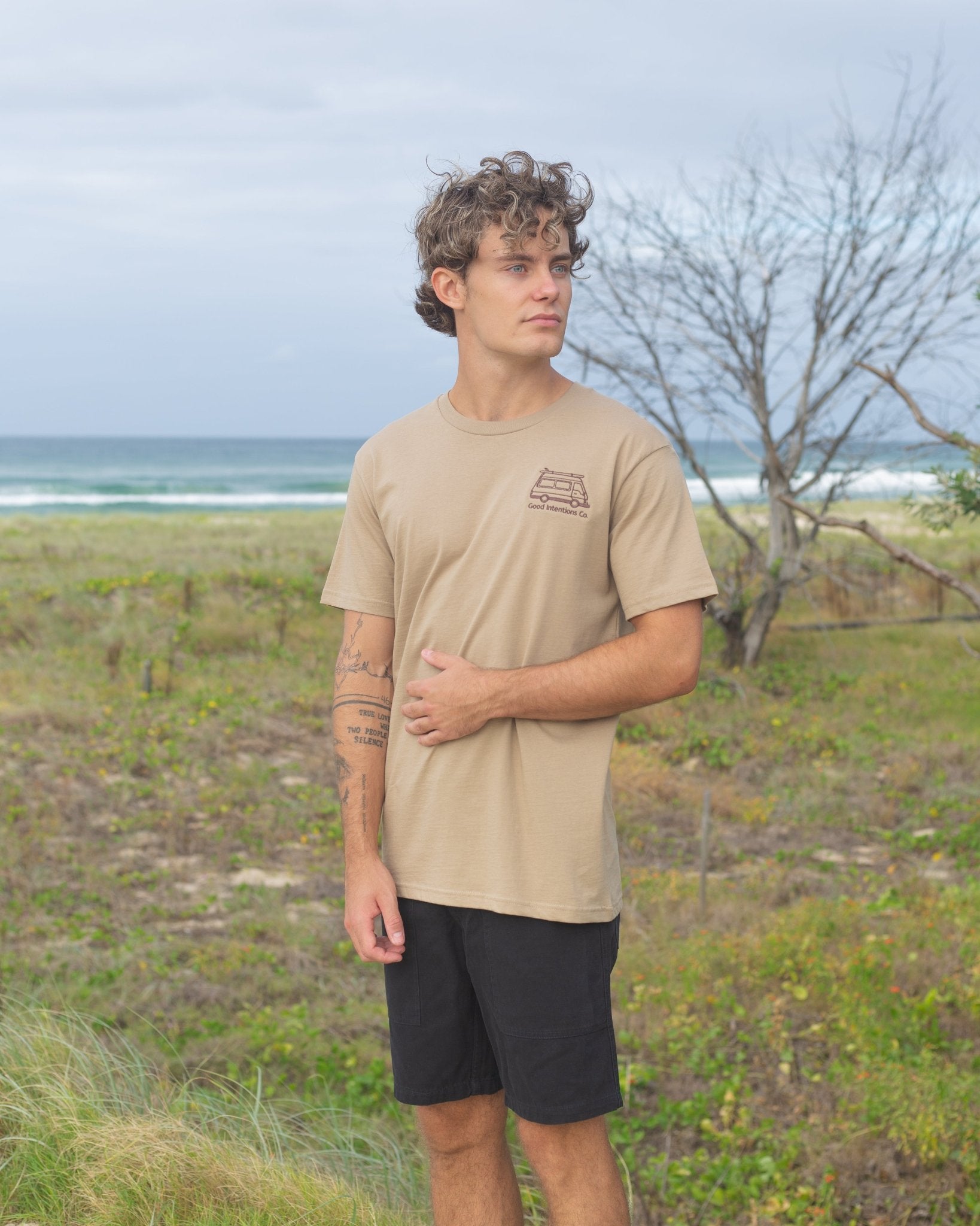 Essential Tee | Easy Living | Sand - Good Intentions Co.