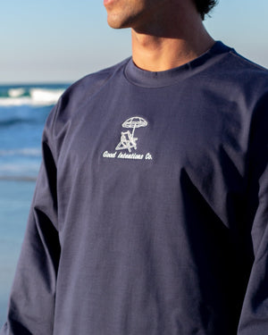 Beach Days | Heavy Long Sleeve in Navy - Good Intentions Co.