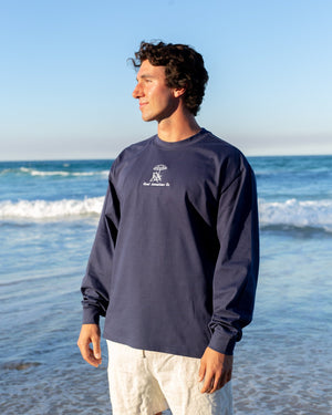 Beach Days | Heavy Long Sleeve in Navy - Good Intentions Co.