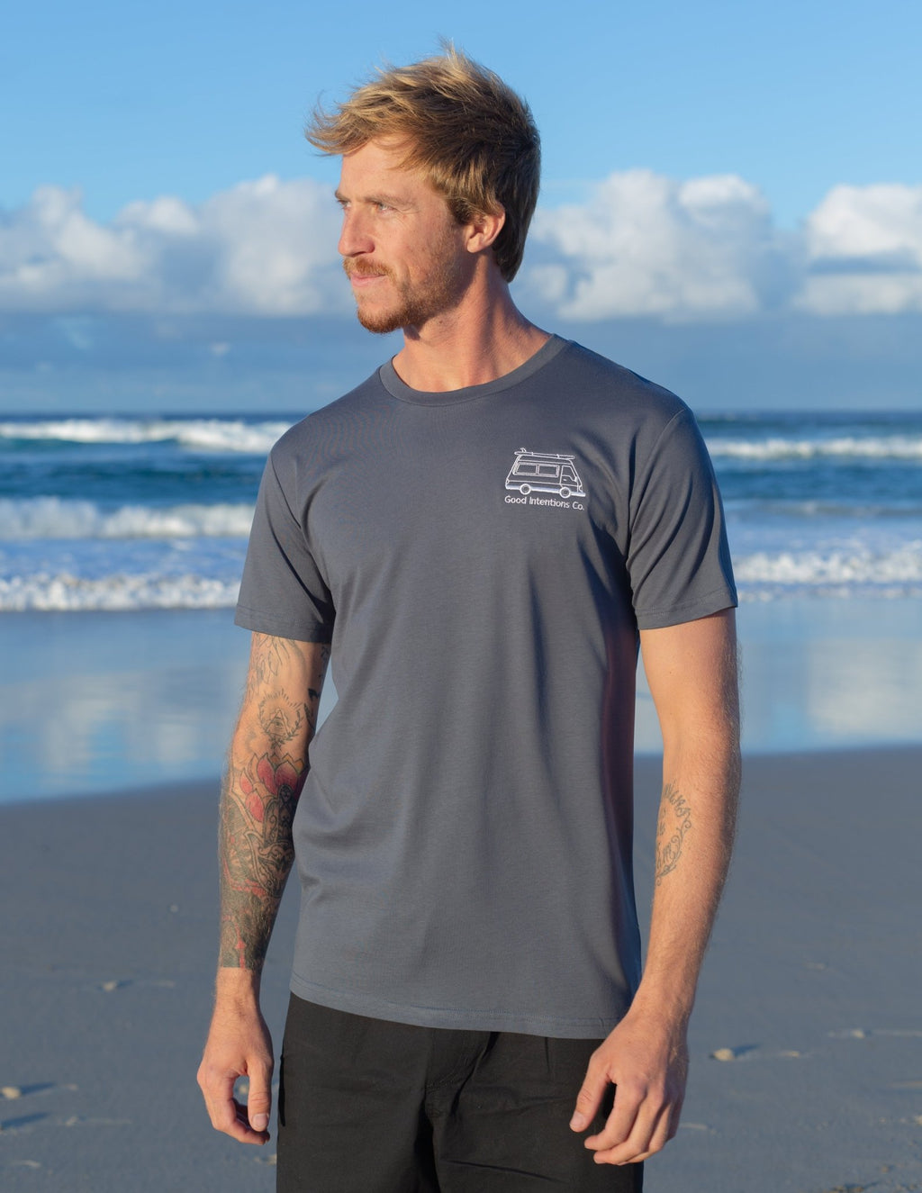 Easy Living Tee | Ocean Blue - Good Intentions Co.