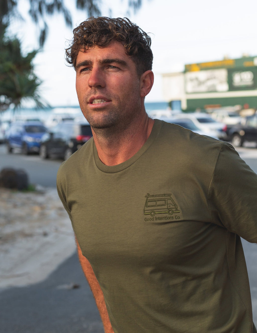 Essential Tee | Easy Living | Olive Green - Good Intentions Co.