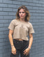 Women's crop | Beach Days | Sand Brown - Good Intentions Co.